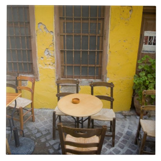 ギリシャのクレタ島とシャニアの旧市街3 タイル (正面)