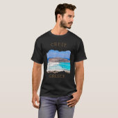ギリシャのクレタ島 バロスビーチの風景 Tシャツ (正面フル)