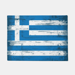 ギリシャのグランジな旗 ドアマット