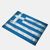 ギリシャのグランジな旗 ドアマット (アングル)