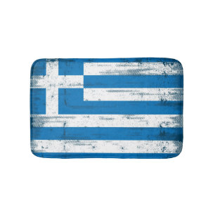 ギリシャのグランジな旗 バスマット