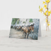 ギリシャのグリーティングカードのミュール カード (黄色い花)