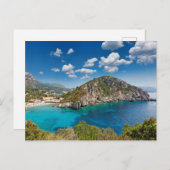 ギリシャのコルフーにあるパレオカストリッツァ湾 ポストカード (正面/裏面)