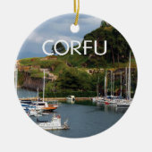ギリシャのコルフ島の写真 セラミックオーナメント (正面)
