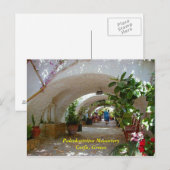 ギリシャのコルフ、Palaokastritsa修道院 ポストカード (正面/裏面)