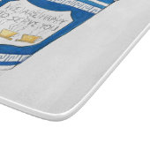 ギリシャのコーヒーカップのカッティングボードを提供する幸せ カッティングボード (角)