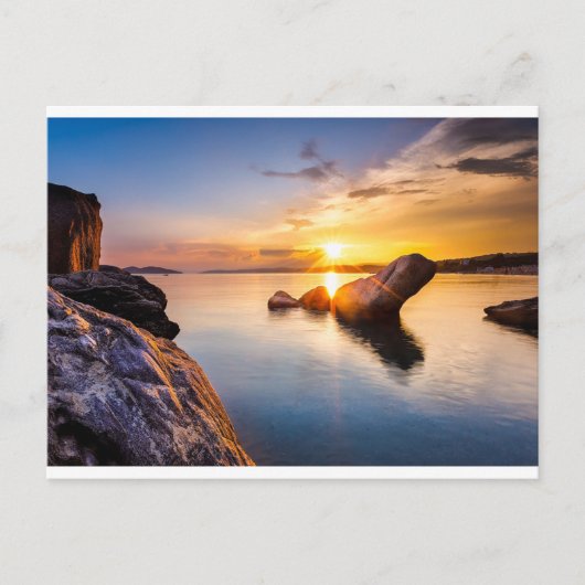 ギリシャのゴールデンアワー ポストカード (正面)