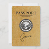 ギリシャのゴールドパスポート ウェディング招待状 招待状 (裏面)