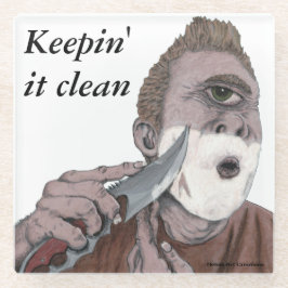 ギリシャのサイクロプスナイフシェービングガラス飲料用コースター ガラスコースター