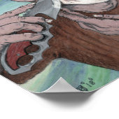 ギリシャのサイクロプスナイフシェービングファンタジーウォールアートプリント ポスター (角)