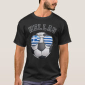 ギリシャのサッカーファンサングラスサッカーギリシャ Tシャツ (正面)