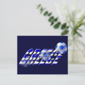 ギリシャのサッカーロゴ入りサッカー国旗 ポストカード (スタンド正面)