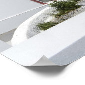 ギリシャのサントリーニにある教会 ポスター (角)