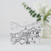 ギリシャのサントリーニ島フィラ ポストカード (スタンド正面)