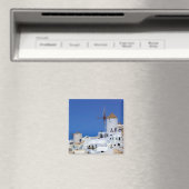 ギリシャのサントリーニ州Oiaの風車 マグネット (インサイチュ (食洗機))