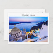 ギリシャのサントリーニ ポストカード (正面/裏面)