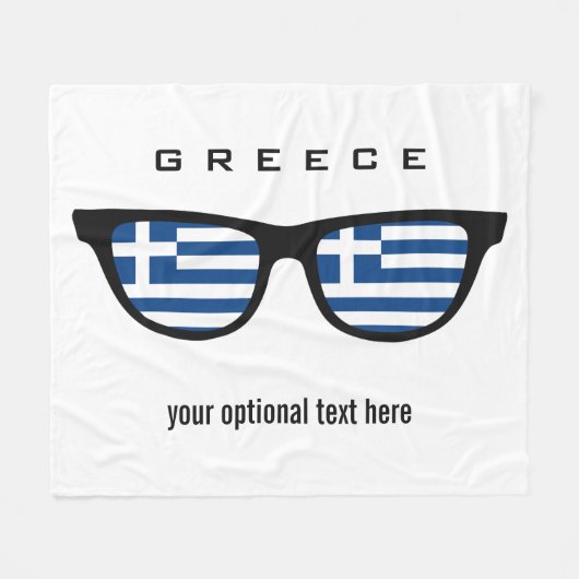 ギリシャのシェードカスタム文字とカラーフリースブランケット フリースブランケット (正面(横))