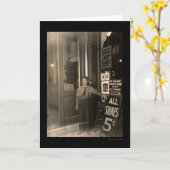 ギリシャのシューシャインボーイ1908 カード (黄色い花)