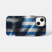 ギリシャのシルク旗 iPhoneケース (裏面横)