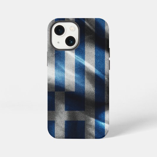 ギリシャのシルク旗 iPhoneケース (裏面)