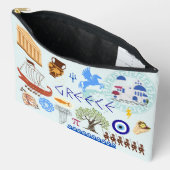 ギリシャのシンボル旅行愛好家 アクセサリーポーチ (見開き)