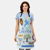 ギリシャのシンボル旅行愛好家 エプロン (着用した状態)