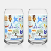 ギリシャのシンボル旅行愛好家 ガラス缶 (裏面)