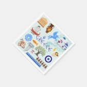 ギリシャのシンボル旅行愛好家 スタンダードカクテルナプキン (角)