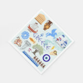 ギリシャのシンボル旅行愛好家 スタンダードランチョンナプキン (角)