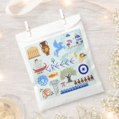 ギリシャのシンボル旅行愛好家 フェイバーバッグ (クリップ留めされた状態)