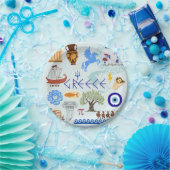 ギリシャのシンボル旅行愛好家 ペーパープレート (パーティー)