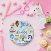 ギリシャのシンボル旅行愛好家 ペーパープレート (パーティー)