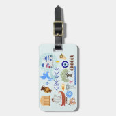 ギリシャのシンボル旅行愛好家 ラゲッジタグ (正面縦)