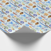 ギリシャのシンボル旅行愛好家 ラッピングペーパー (角)