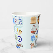 ギリシャのシンボル旅行愛好家 紙コップ (左)