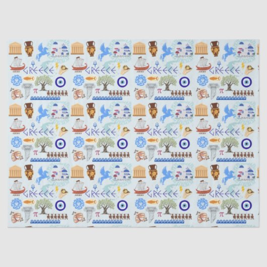 ギリシャのシンボル旅行愛好家 薄葉紙 (正面)