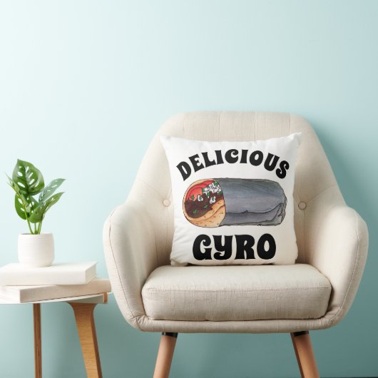ギリシャのジャイロピタミートサンドイッチフード地中海の付き クッション (椅子)