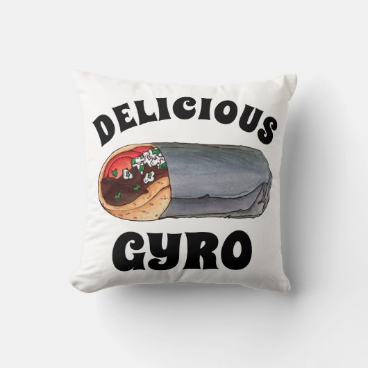 ギリシャのジャイロピタミートサンドイッチフード地中海の付き クッション (正面)