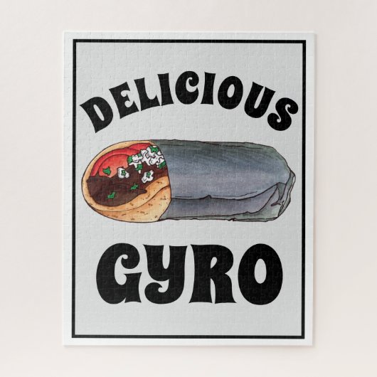 ギリシャのジャイロピタミートサンドイッチフード地中海の付き ジグソーパズル (縦)