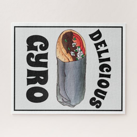 ギリシャのジャイロピタミートサンドイッチフード地中海の付き ジグソーパズル (横)