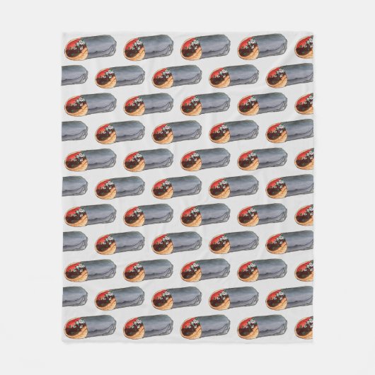 ギリシャのジャイロピタミートサンドイッチフード地中海の付き フリースブランケット (正面)