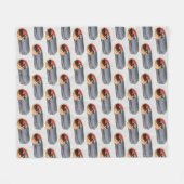 ギリシャのジャイロピタミートサンドイッチフード地中海の付き フリースブランケット (正面(横))