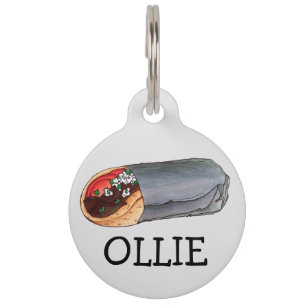 ギリシャのジャイロピタミートサンドイッチフード地中海の付き ペット　ネームタグ