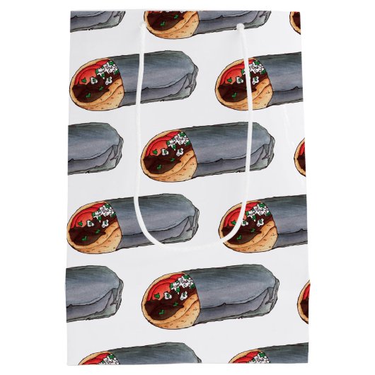 ギリシャのジャイロピタミートサンドイッチフード地中海の付き ミディアムペーパーバッグ (裏面)