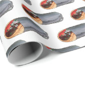 ギリシャのジャイロピタミートサンドイッチフード地中海の付き ラッピングペーパー (ロールコーナー)