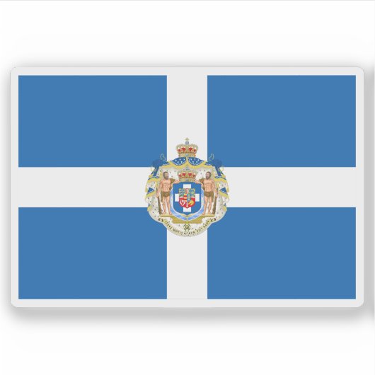 ギリシャのジョージ国王の国旗（1863年～1913年） シール (正面)