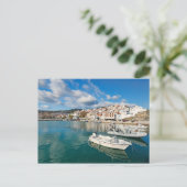 ギリシャのスコペロス島のチョラの港 ポストカード (スタンド正面)