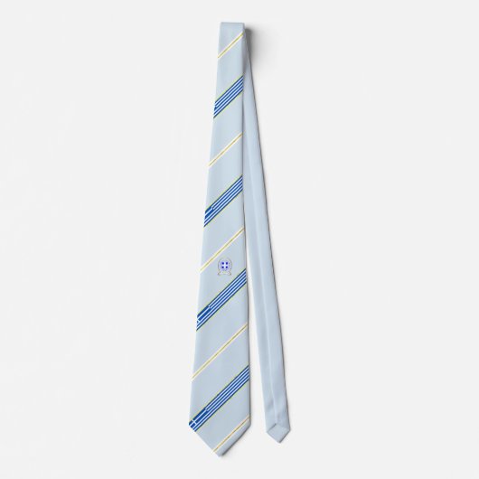 ギリシャのストライプな旗 ネクタイ (正面)