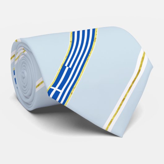 ギリシャのストライプな旗 ネクタイ (ロール)