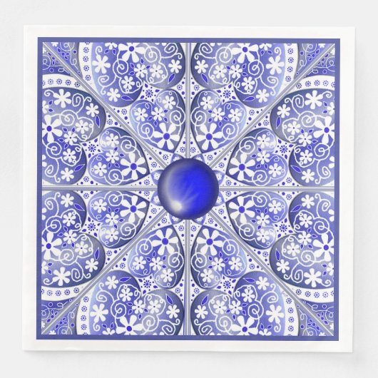 ギリシャのセラミックレースブルー (正面)